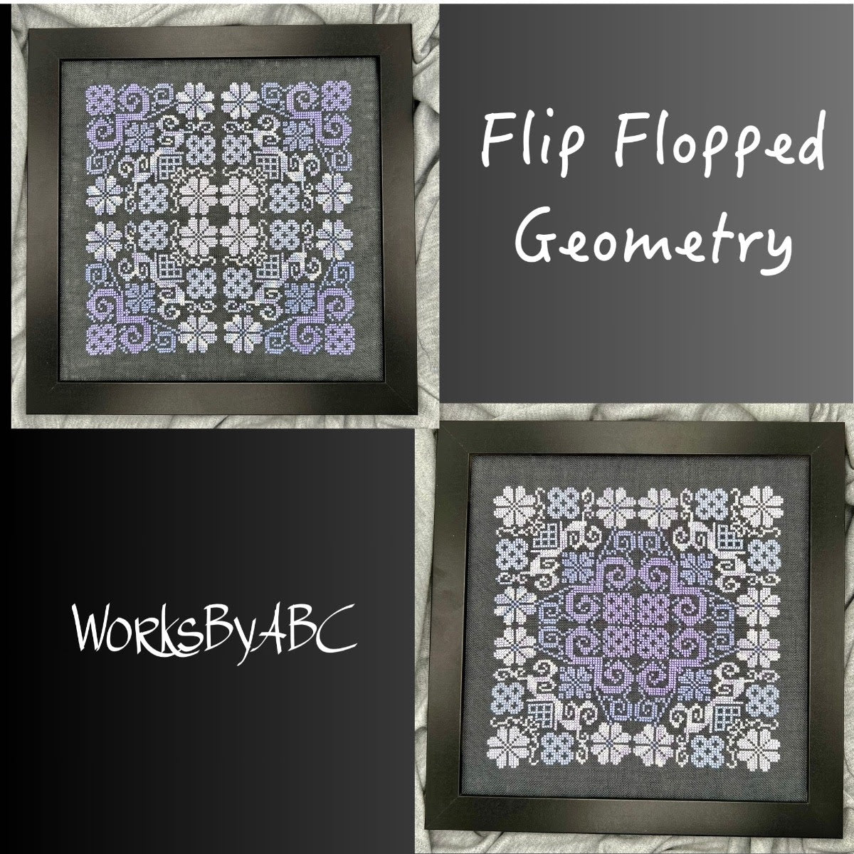 Flip Flopped Geometry by WorksByABC for Needlework Marketplace
