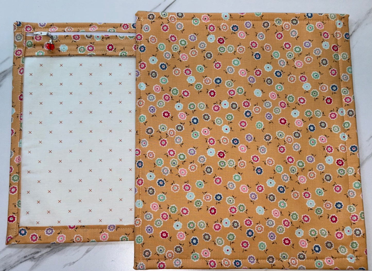 "Yellow Floral" Vinyl Project Bag