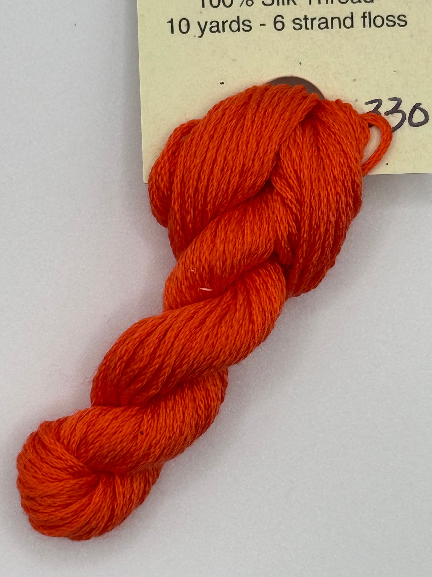 #0330 "Radiant Orange" 6-Strand Embroidery Silk by Treenway Silks