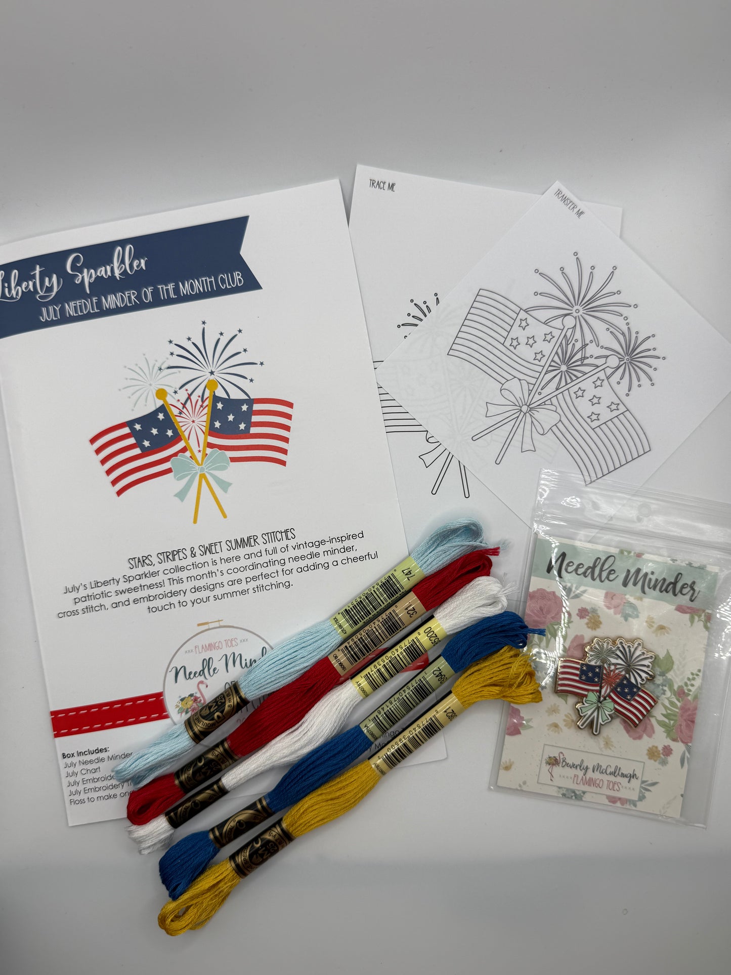 "Liberty Sparkler" Exclusive Needleminder Box by Flamingo Toes