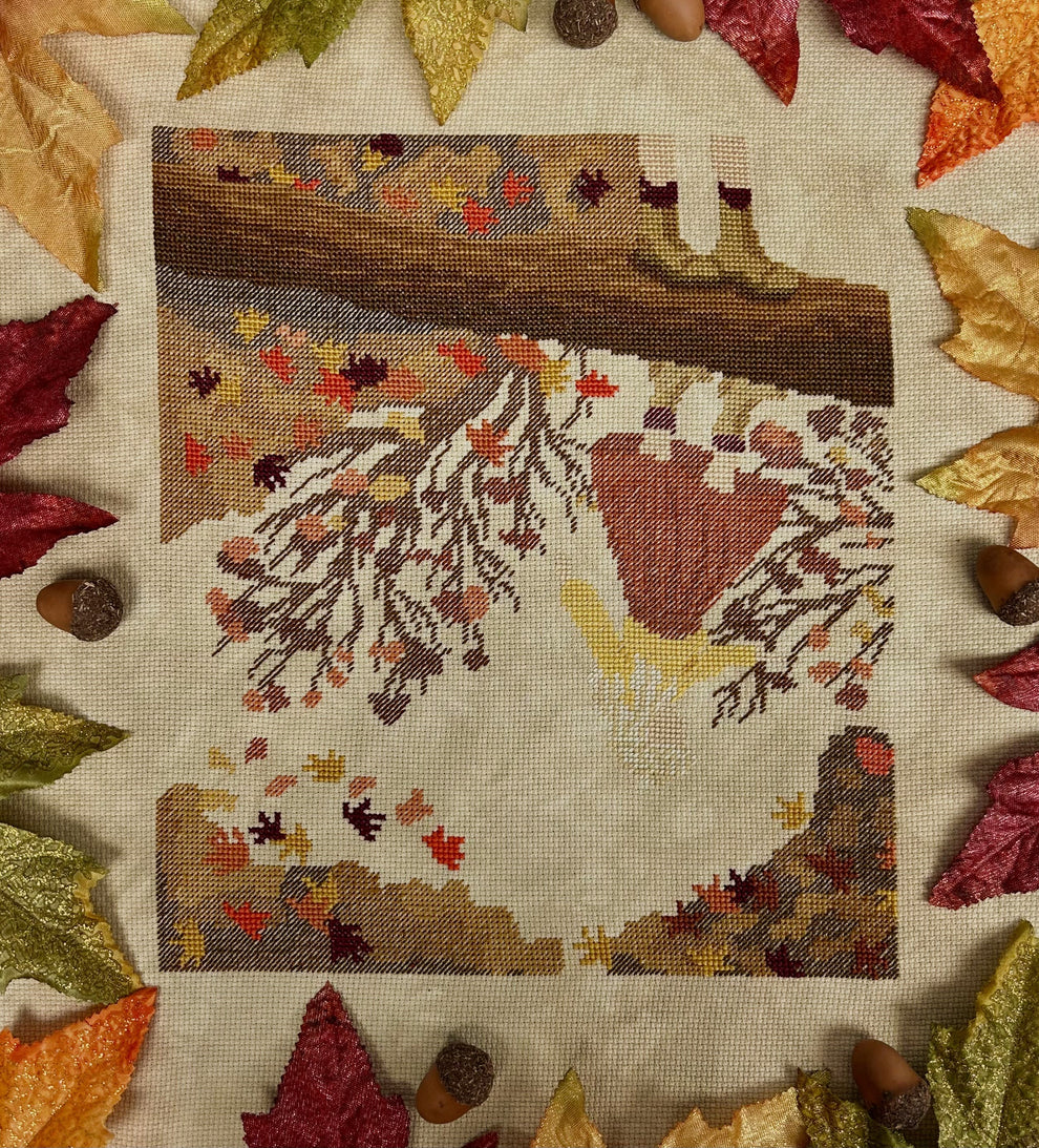 ✓ Autumn Stroll by The Stitchin' Kitten-Cross Stitch-The Stitchin' Kitten-Millennial Fabrics