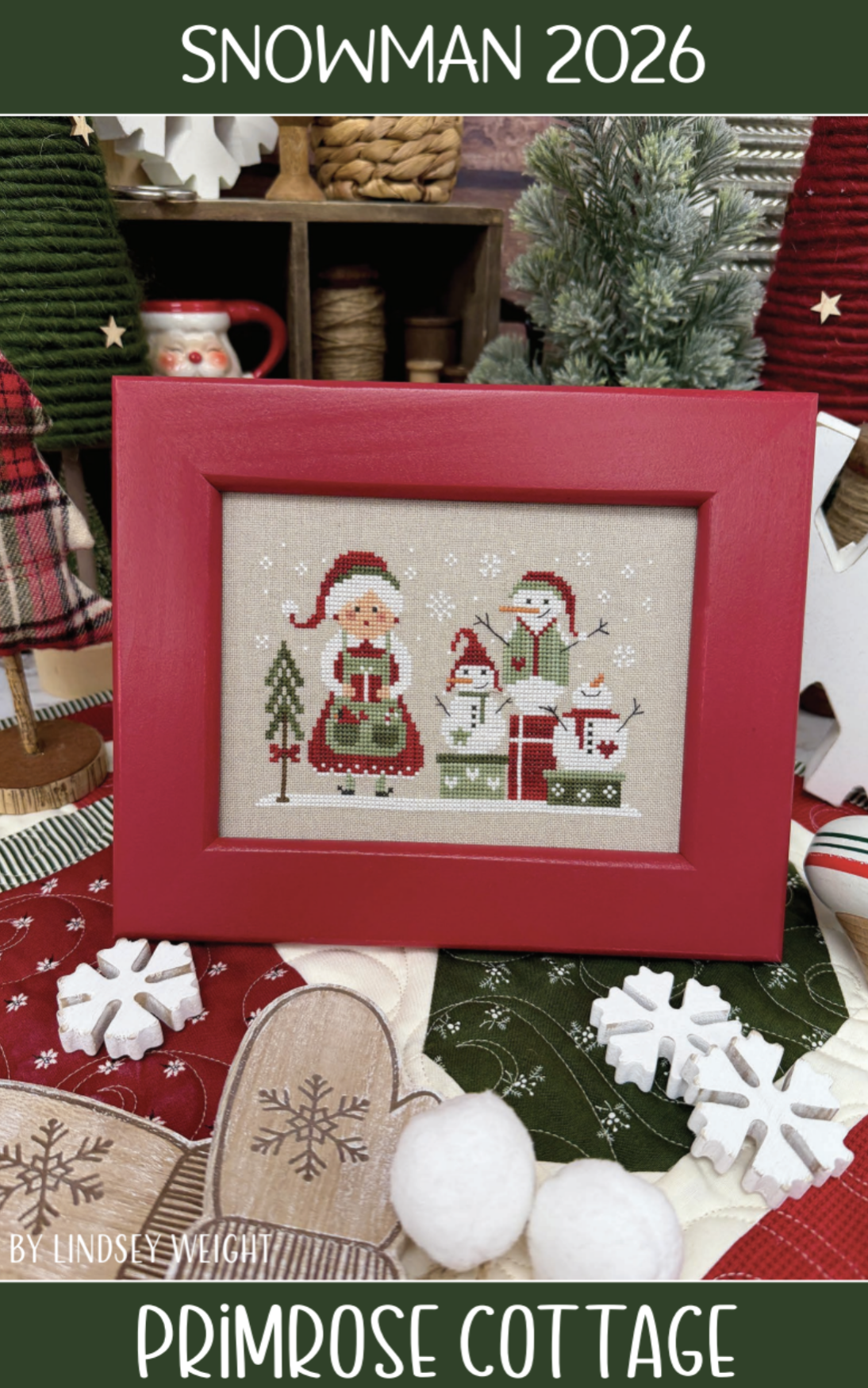 Snowman 2026 by Primrose Cottage Stitches