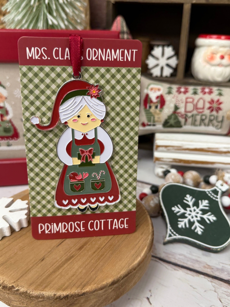 Mrs. Claus Ornament by Primrose Cottage Stitches