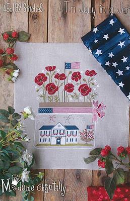 ✓ 4th July in a Jar by Madame Chantilly-Cross Stitch-Madame Chantilly-Millennial Fabrics