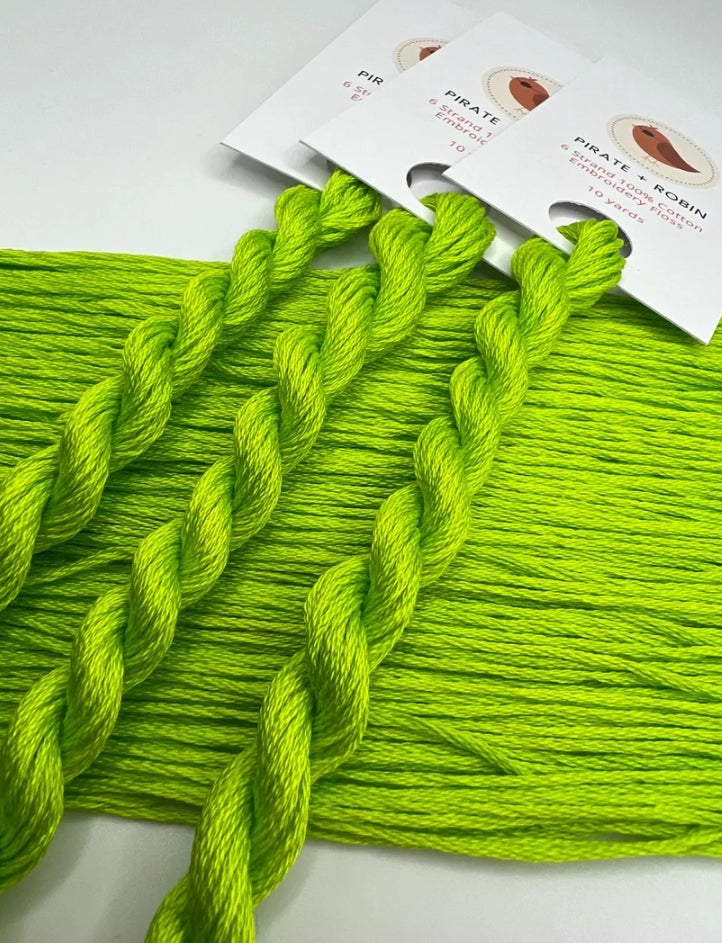 Lime | 6 Strand Embroidery Floss by Pirate + Robin