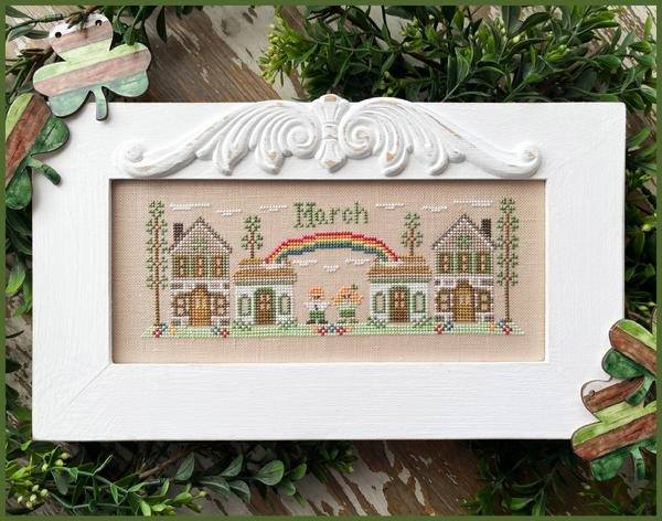 ✓ March: Monthly Mini Village by Country Cottage Needleworks
