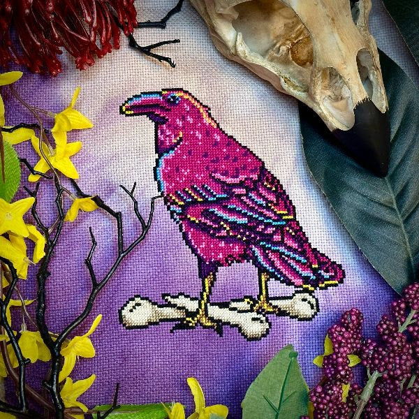 ✓ Neon Nightwatcher by The Stitch Crypt-The Stitch Crypt-Millennial Fabrics