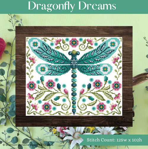 ✓ Dragonfly Dreams by Shannon Christine-Cross Stitch-Shannon Christine-Millennial Fabrics