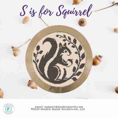 *Preorder* S is for Squirrel by Maiden Marsh Needlework