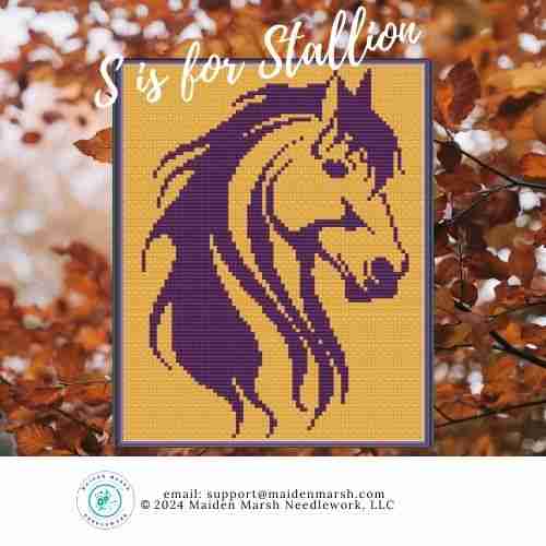 *Preorder* S is for Stallion by Maiden Marsh Needlework