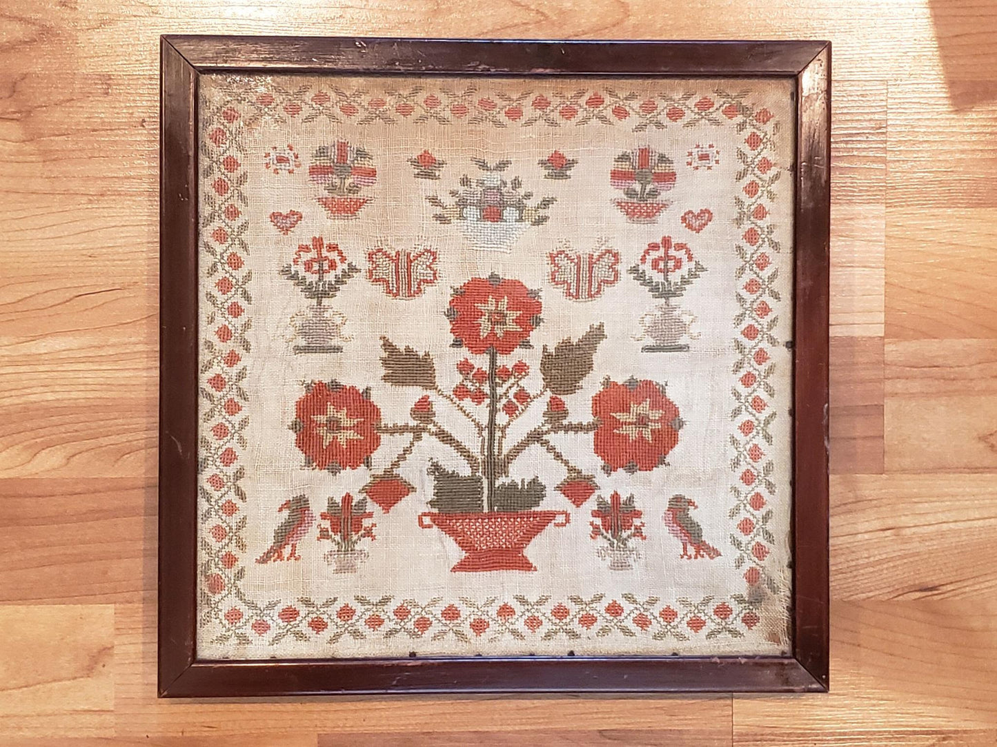 The Rose Basket Sampler by Sirens Stitchworks for Needlework Marketplace