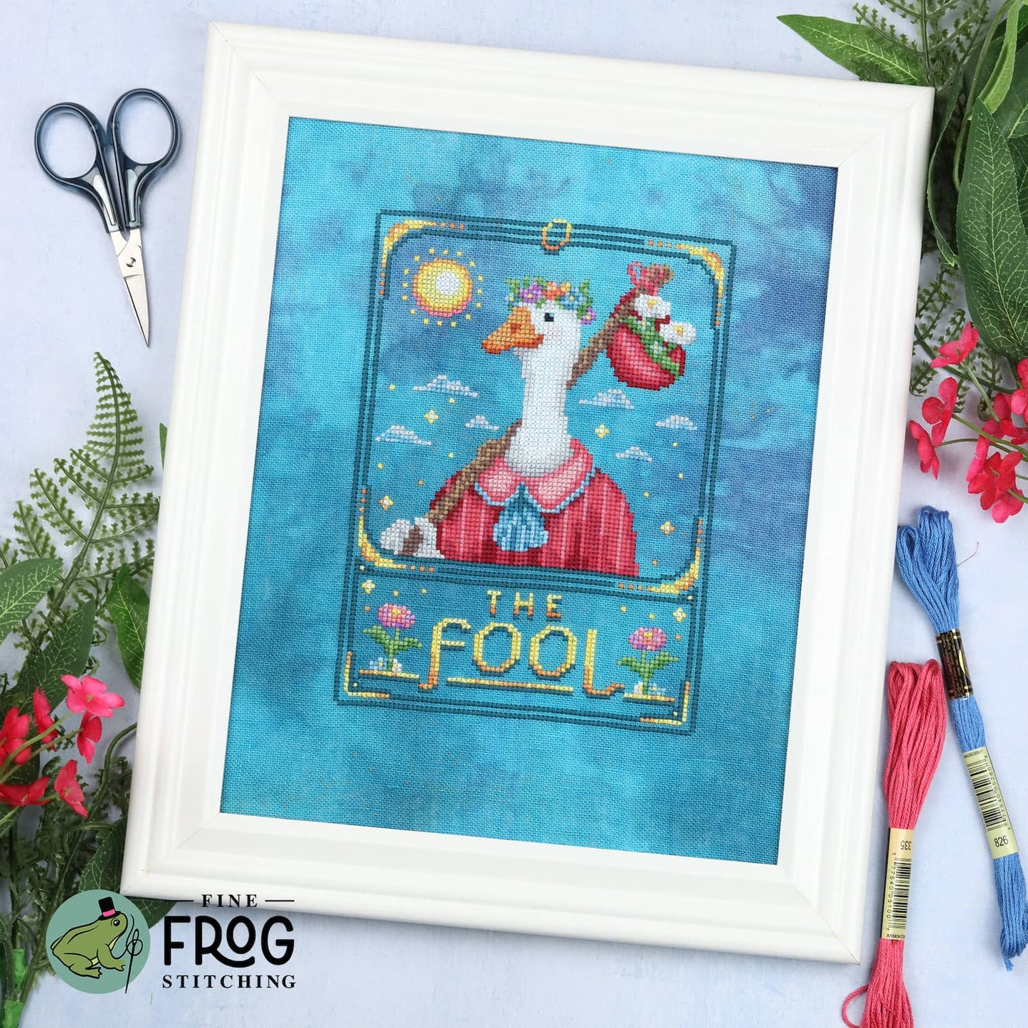 ✩Preorder✩ Feather Tarot: The Fool by Fine Frog Stitching