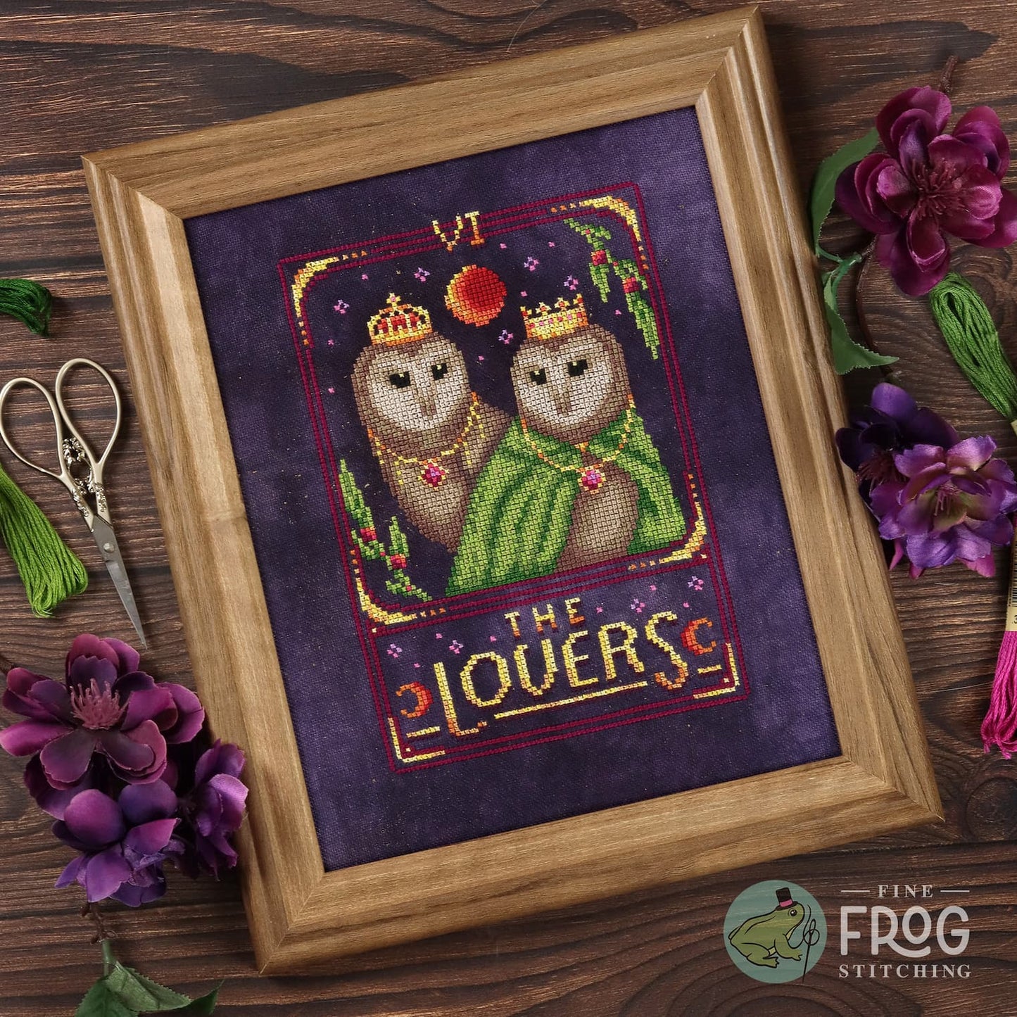 ✩Preorder✩ Feather Tarot: The Lovers by Fine Frog Stitching