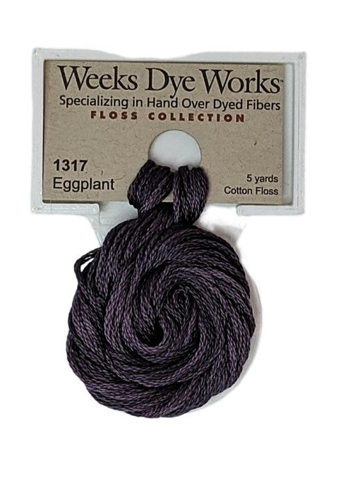 1317 Eggplant | Weeks Dye Works 6 Strand Floss
