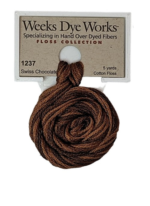 1237 Swiss Chocolate | Weeks Dye Works 6 Strand Floss