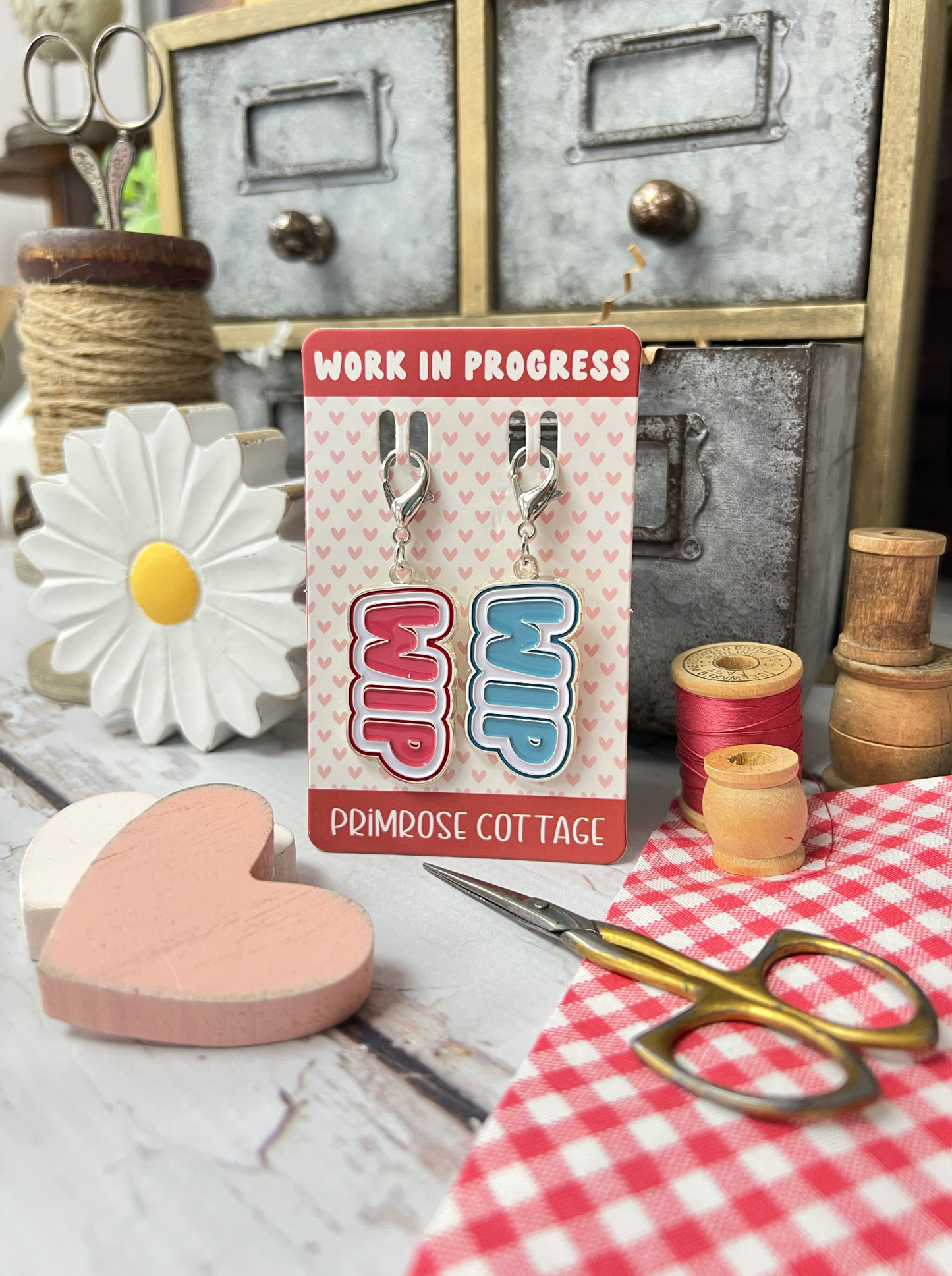 Work In Progress Charms by Primrose Cottage Stitches