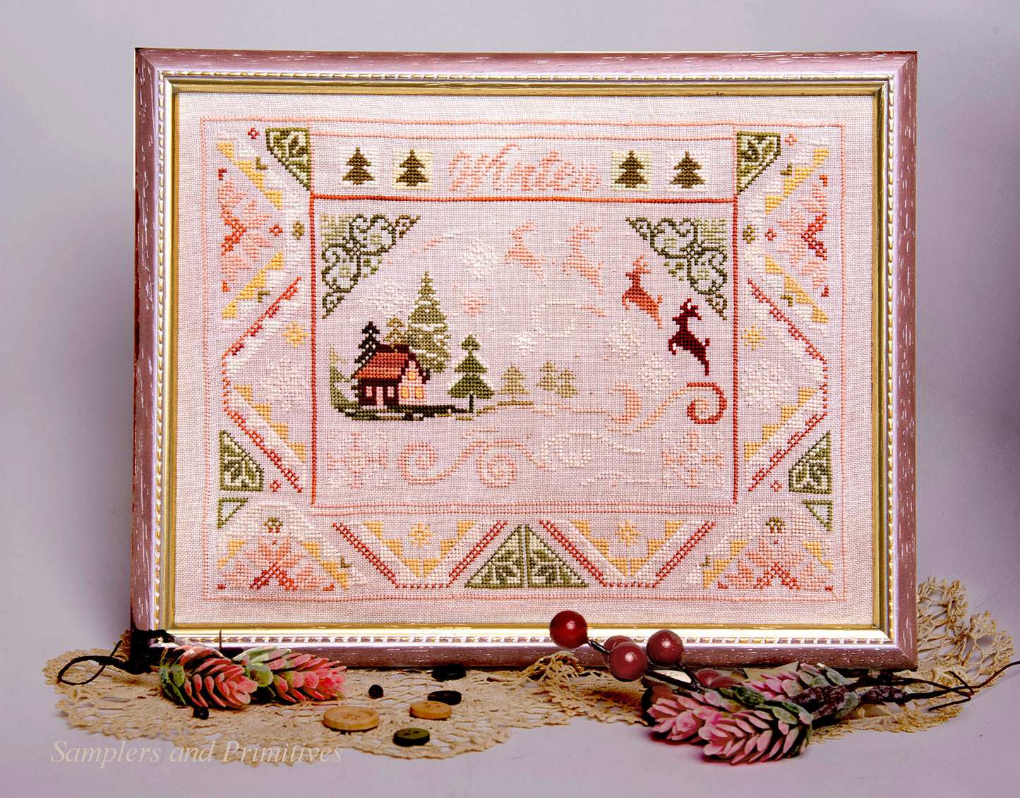Winter Wind by Samplers and Primitives for Needlework Marketplace