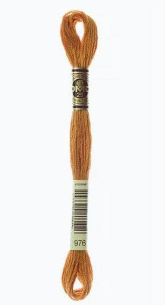DMC 6 Strand Cotton Embroidery Floss #976 - Golden Brown Medium-Cross Stitch-DMC Floss-Millennial Fabrics