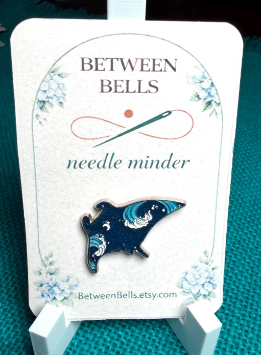 "Ocean Manta Ray" Needle Minder by Between Bells