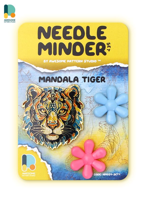 *Preorder* Mandala Tiger Needle Minder by Awesome Pattern Studio