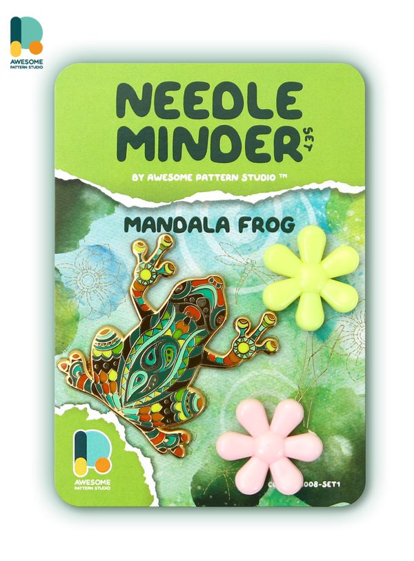 *Preorder* Mandala Frog Needle Minder by Awesome Pattern Studio