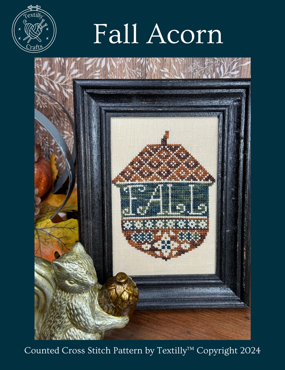 Fall Acorn by Textilly Crafts for Needlework Marketplace