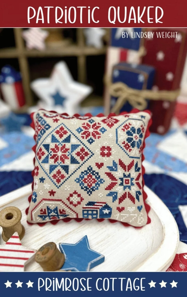 (Ready, Set, Stitch Kit) Patriotic Quaker by Primrose Cottage Stitches