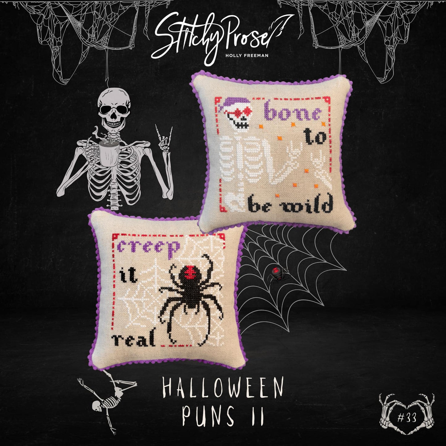 Halloween Puns II by Stitchy Prose for Needlework Marketplace