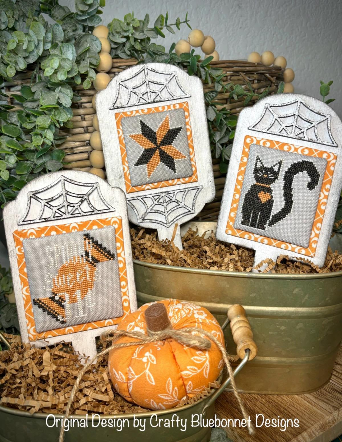 ✩Preorder✩ Halloween Stitchy Stakes by Crafty Bluebonnet Designs