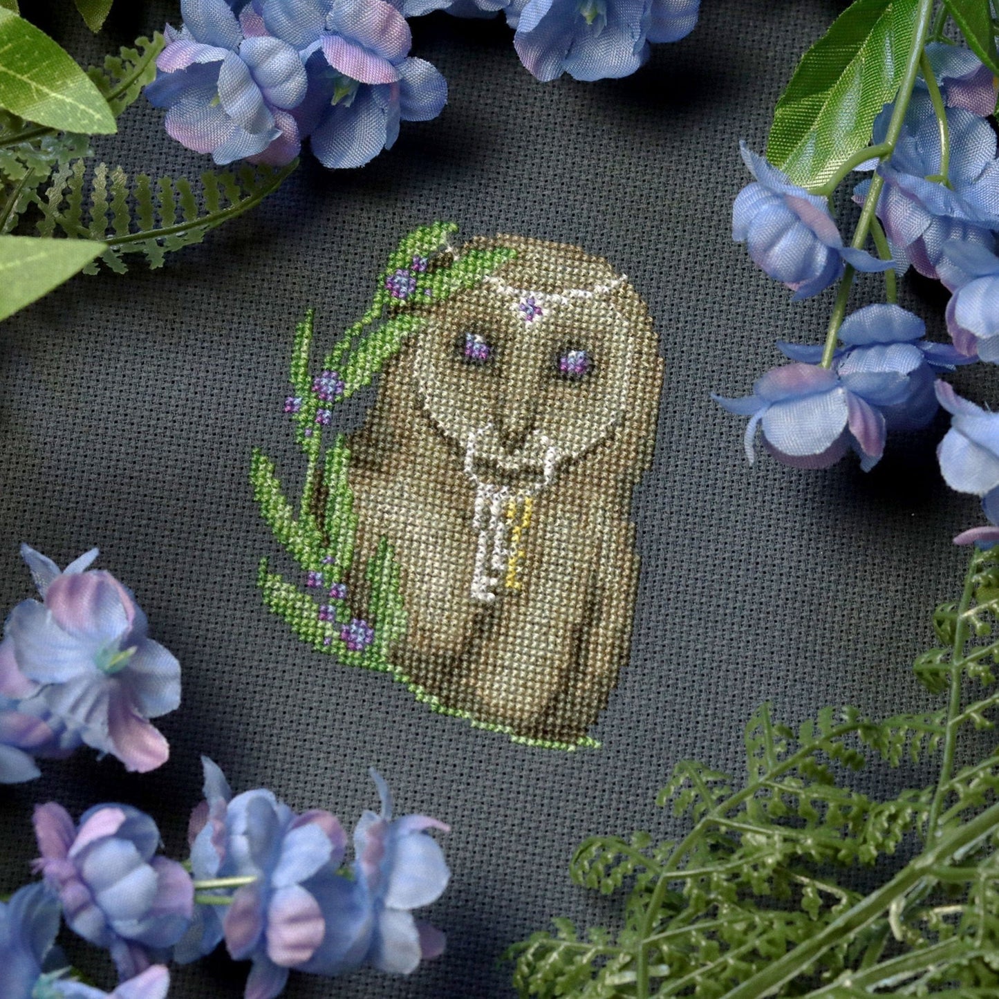 Owl Key Keeper by Fine Frog Stitching for Needlework Marketplace