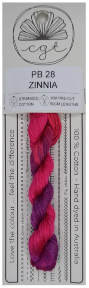 PB28 Zinnia | 6 Strand Embroidery Floss by Cottage Garden Threads