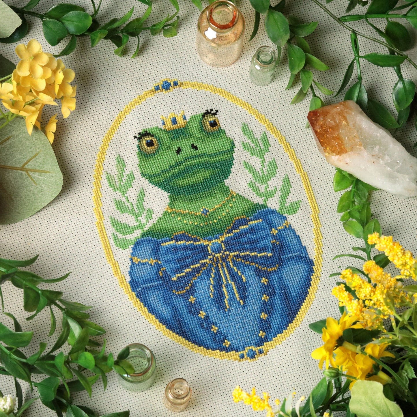 ✓ Princess Pondworthy by Fine Frog Stitching-Fine Frog Stitching-Millennial Fabrics