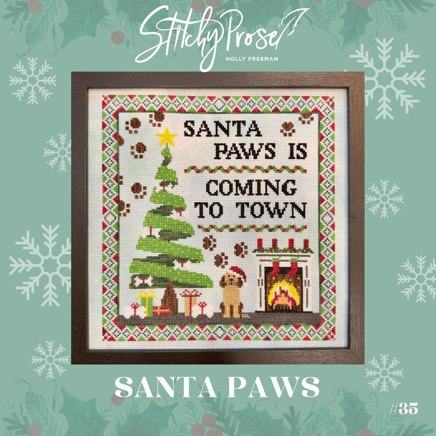 Santa Paws by Stitchy Prose for Needlework Marketplace