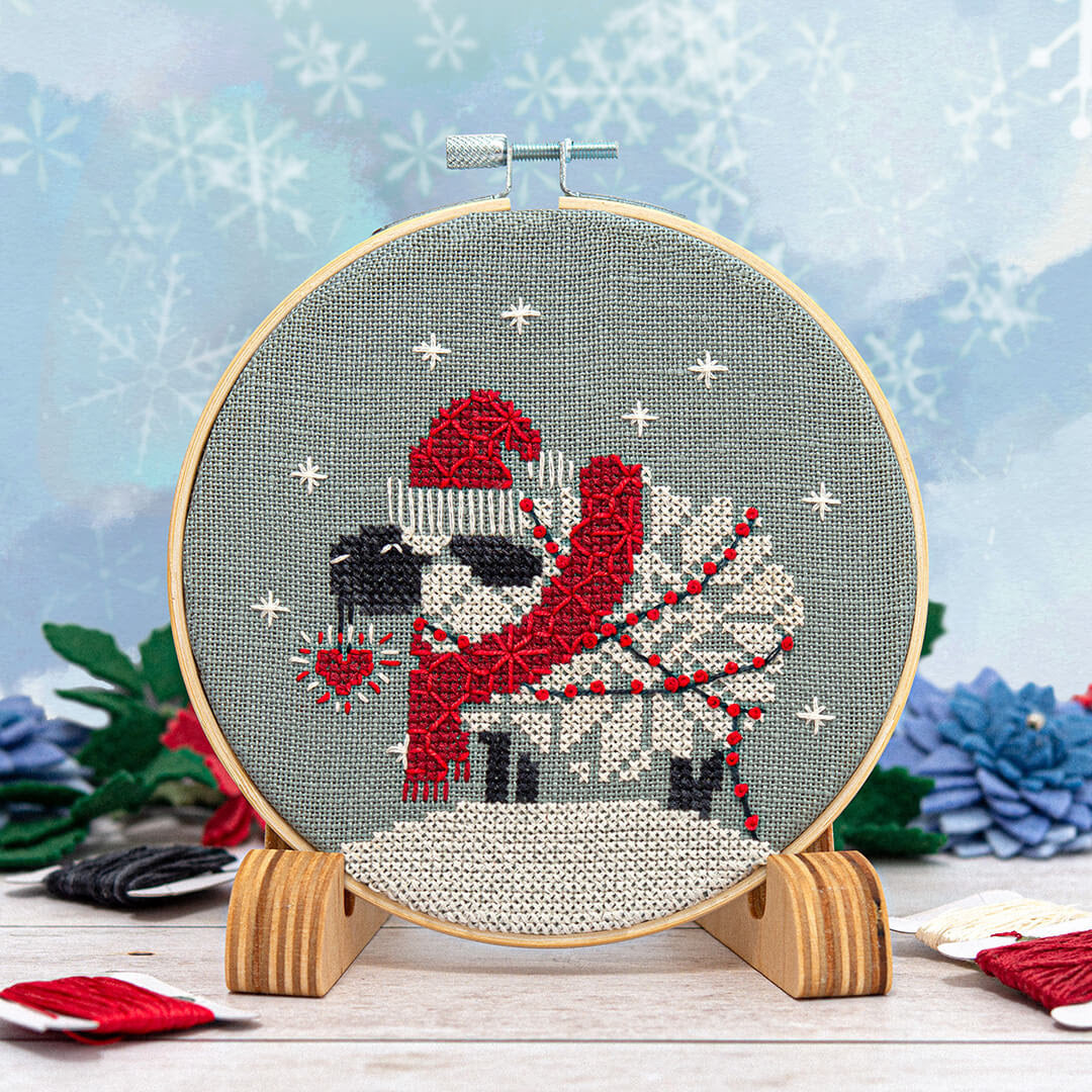 Snowflake Sheep Ornament by Counting Puddles for Needlework Marketplace