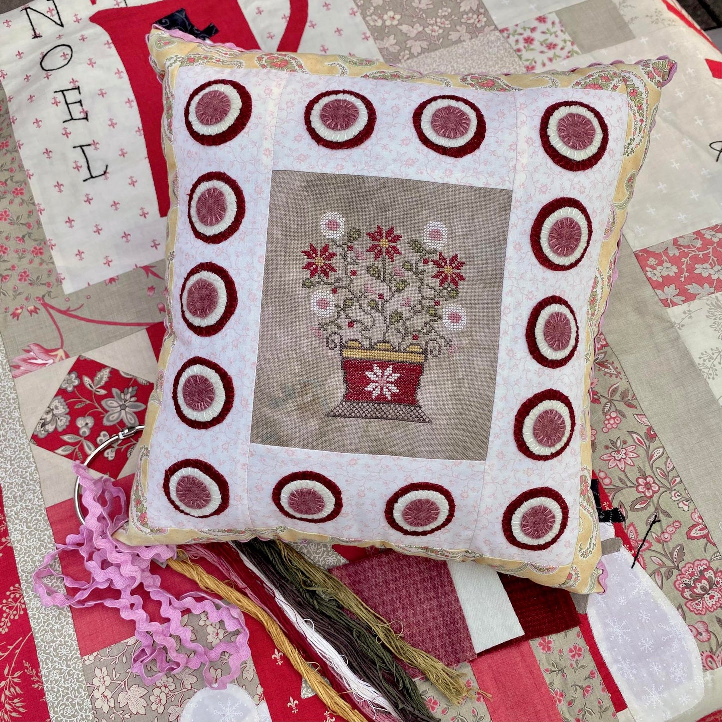 ✓ Penny Basket by Pansy Patch Quilts and Stitchery-Cross Stitch-Pansy Patch Quilts and Stitchery-Millennial Fabrics