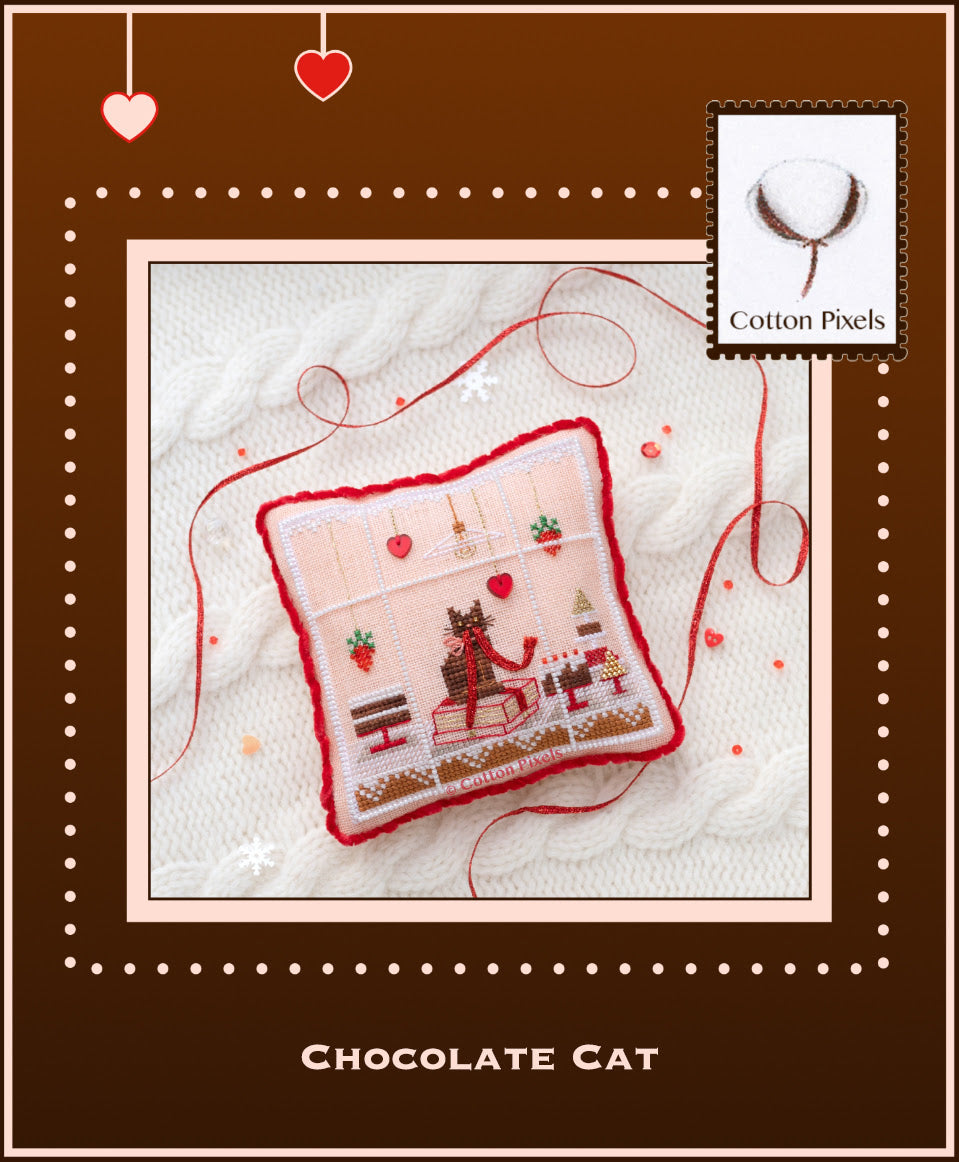 Chocolate Cat by Cotton Pixels – Millennial Fabrics