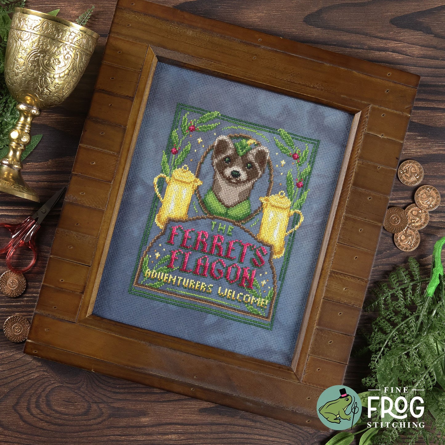 *Preorder* Ferret's Flagon by Fine Frog Stitching