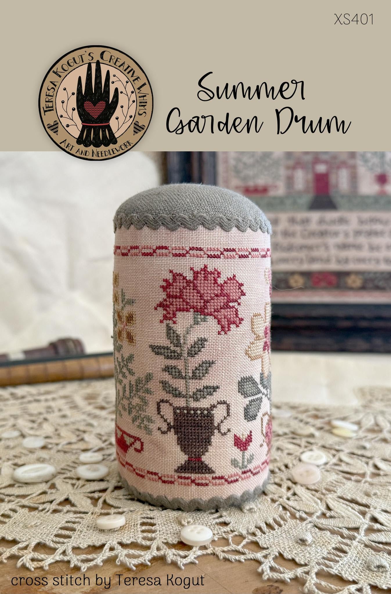Summer Garden Drum by Teresa Kogut