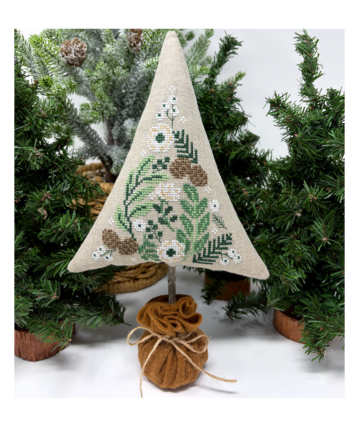 Winter Foliage Tree by Tiny Modernist-Cross Stitch-Tiny Modernist-Millennial Fabrics