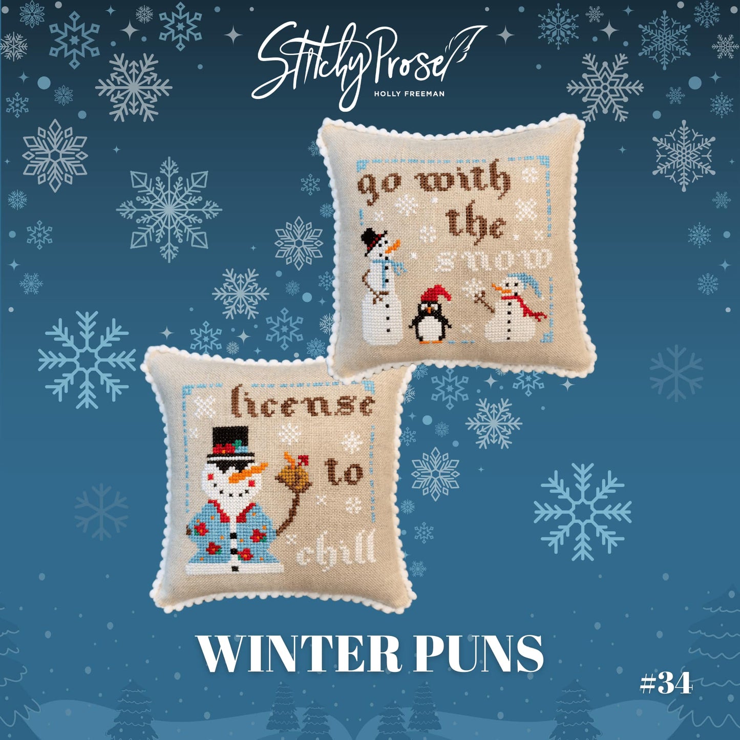 Winter Puns by Stitchy Prose for Needlework Marketplace