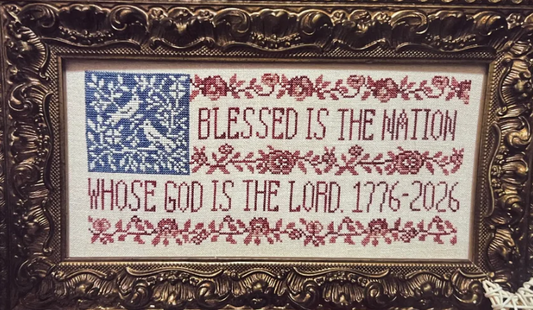 *Preorder* Toile Flag by Quaint Rose Needlearts