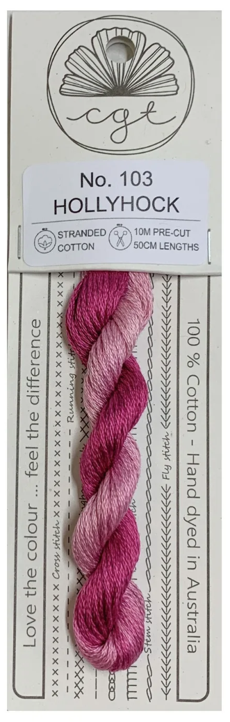 103 Hollyhock | 6 Strand Embroidery Floss by Cottage Garden Threads