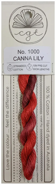 1000 Canna Lily | 6 Strand Embroidery Floss by Cottage Garden Threads