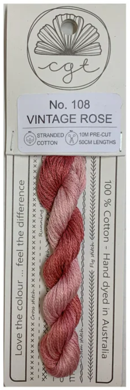 108N Vintage Rose | 6 Strand Embroidery Floss by Cottage Garden Threads