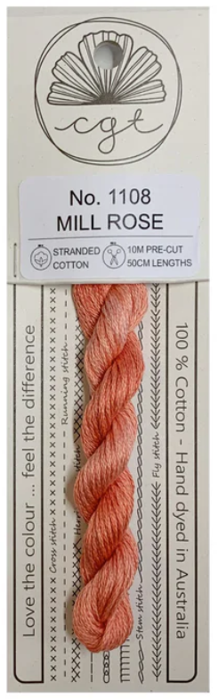 1108 Mill Rose | 6 Strand Embroidery Floss by Cottage Garden Threads