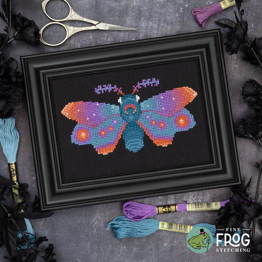 *January 26' Preorder* Rising Sun Moth by Fine Frog Stitching-Cross Stitch-Fine Frog Stitching-Millennial Fabrics