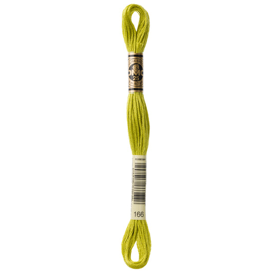 DMC 6 Strand Cotton Embroidery Floss #166 - Lime Green-Cross Stitch-DMC Floss-Millennial Fabrics