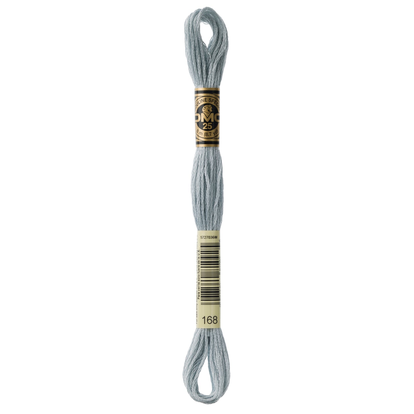 DMC 6 Strand Cotton Embroidery Floss #168 - Silver Gray-Cross Stitch-DMC Floss-Millennial Fabrics