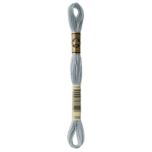 DMC 6 Strand Cotton Embroidery Floss #168 - Silver Gray-Cross Stitch-DMC Floss-Millennial Fabrics