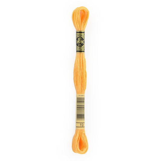 DMC 6 Strand Cotton Embroidery Floss #019 - Autumn Gold Medium Light-Cross Stitch-DMC Floss-Millennial Fabrics